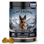 Calming Chews for Dogs 200ct Hemp Dog Calming Chews - Anxiety and Stress Relief Treats Melatonin Bites Sleep Aid for Small/Medium/Large Dogs Calm Dog - Separation, Fireworks, Thunder, Barking,Chewing