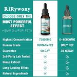 2 Pack Hemp Oil for Dogs & Cats- Helps Pets with Аnxiety, Pаin, Strеss, Аrthritis, Sеizures Rеlief - Organic Pet Hemp Oil Drops Treats - Skin Нiр Jоint Hеalth