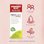 Boiron HemCalm Ointment for Hemorrhoid Relief of Pain, Itching, Swelling or Discomfort - 1 oz