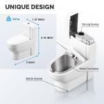 SOMGEM Ashtray for Cigarettes, 3 in 1 Outdoor Ashtrays with Cigar Torch Lighter and Bottle Opener, Cool Portable Ashtray with Lid of Toilet-Shaped for Weed, Fancy Ash Holder Great Gift for Men Women