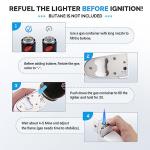 SOMGEM Ashtray for Cigarettes, 3 in 1 Outdoor Ashtrays with Cigar Torch Lighter and Bottle Opener, Cool Portable Ashtray with Lid of Toilet-Shaped for Weed, Fancy Ash Holder Great Gift for Men Women