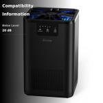 AROEVE Air Purifiers for Bedroom Air Purifier With Aromatherapy Function For Pet Smoke Pollen Dander Hair Smell 20dB Air Cleaner For Bedroom Office Living Room, MK06- Black(Available for California)