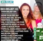 BIO-RELIEF Fast-Acting Hemp Pain Relief Roll On - Highly Effective, Cool & Topical Pain Relief Extra Strength for Arthritis, Muscle, Joint & Back – Easy Roll On Maximum Strength, Made in USA