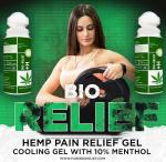 BIO-RELIEF Fast-Acting Hemp Pain Relief Roll On - Highly Effective, Cool & Topical Pain Relief Extra Strength for Arthritis, Muscle, Joint & Back – Easy Roll On Maximum Strength, Made in USA