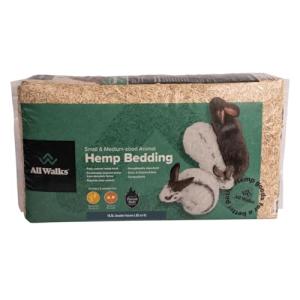 All Walks 18.5 Liter 100% Natural Hemp Bedding - Odor Control, Dust-Free, Chemical-Free, for Chicken Coops, Hamsters, Rabbits & Small Animals, Biodegradable, Made in USA, Highly Absorbent