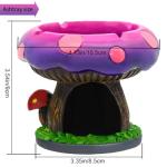 Colonial Tin Works Cute Mushroom House Ashtrays with Storage - Ashtrays for Weed Smokers and Bong Users with Smoking Accessories Collection and Home Office Ornament Gifts