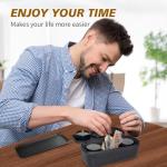 Anverion Smell Proof Bag – Smell Proof Stash Box with Glass Jars,Grind,Multi-Functional Work Tray, Waterproof & Odor Proof Bag,Large Stash Box For Your Accessories,Travel Essentials for Men,Black