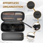 Anverion Smell Proof Bag – Smell Proof Stash Box with Glass Jars,Grind,Multi-Functional Work Tray, Waterproof & Odor Proof Bag,Large Stash Box For Your Accessories,Travel Essentials for Men,Black