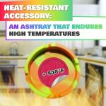 3Pcs Rubber Ash Tray Outdoors - Multicolor Small Ashtray for Outside Patio, Temperature Resistant Ash Trays for Outside - Flexible & Easy to Clean Silicone Ashtray