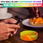 3Pcs Rubber Ash Tray Outdoors - Multicolor Small Ashtray for Outside Patio, Temperature Resistant Ash Trays for Outside - Flexible & Easy to Clean Silicone Ashtray