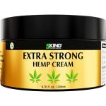 5kind Extra Strong Hemp Cream 6.76 fl oz- Maximum Strength - Natural Soothing Relief Joint Cream - Muscle Rub for Lower Back, Joints, Neck, Knees & Shoulders