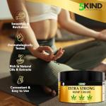5kind Extra Strong Hemp Cream 6.76 fl oz- Maximum Strength - Natural Soothing Relief Joint Cream - Muscle Rub for Lower Back, Joints, Neck, Knees & Shoulders