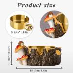 Yiiwinwy Ashtray for Weed Smokers,Hedgehog Mushroom Cute Cigar Ashtray Outdoors with Stainless Steel Tray,Ashtrays for Smokers,Ash trays for Patio Garden Home Outdoor Indoor Decor