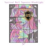 Hippie Hippy Wall Tapestry Trippy Smoking Tapestries Blacklight Tapestry for Stoner Bedroom Room Decor Weed Accessories Smoke Tapestrys Marijuana Cannabis High ST Poster Trippy Room Decor 59”x 51”