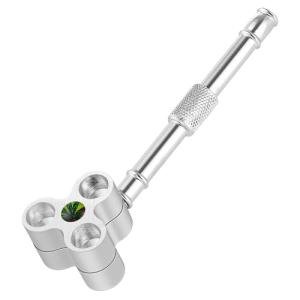 Sivaopa Rotating Tobacco Pipe - Triple Chamber Smoking Pipe, Silver, 3.8 * 1 * 0.3 Inch