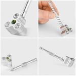 Sivaopa Rotating Tobacco Pipe - Triple Chamber Smoking Pipe, Silver, 3.8 * 1 * 0.3 Inch
