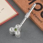 Sivaopa Rotating Tobacco Pipe - Triple Chamber Smoking Pipe, Silver, 3.8 * 1 * 0.3 Inch