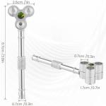 Sivaopa Rotating Tobacco Pipe - Triple Chamber Smoking Pipe, Silver, 3.8 * 1 * 0.3 Inch