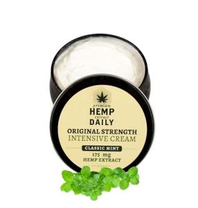 Hemp Daily Intensive Cream | Hemp Cream with Essential Oils | Vegan, Organic Ingredients | 5.0 Ounces (Classic Mint)