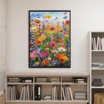 Diamond Art Kits for Adults Beginner, Flowers and Weeds DIY Modern Diamond Painting Kits 5D Diamond Dots Gem Art Crafts with Tools,Round Full Drill Funny Crafts for Home Wall Decor&Gift-12x16in