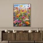 Diamond Art Kits for Adults Beginner, Flowers and Weeds DIY Modern Diamond Painting Kits 5D Diamond Dots Gem Art Crafts with Tools,Round Full Drill Funny Crafts for Home Wall Decor&Gift-12x16in