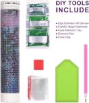 Diamond Art Kits for Adults Beginner, Flowers and Weeds DIY Modern Diamond Painting Kits 5D Diamond Dots Gem Art Crafts with Tools,Round Full Drill Funny Crafts for Home Wall Decor&Gift-12x16in