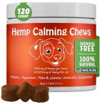 Hemp Calming Chews for Dogs Anxiety Relief - 120 Count - USA Made - 350 MG Per Calming Treat for Dogs