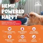 Hemp Calming Chews for Dogs Anxiety Relief - 120 Count - USA Made - 350 MG Per Calming Treat for Dogs