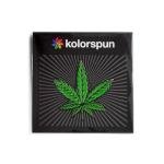 Kolorspun Marijuana Leaf Enamel Lapel Pin (Green/Black Nickel)