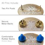 Kolorspun Marijuana Leaf Enamel Lapel Pin (Green/Black Nickel)