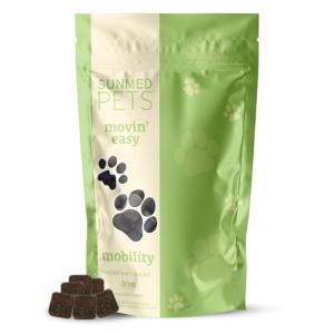 Sunmed Movin' Easy Hemp Pet Chews for Joint Health & Mobility – Omega-3, Green Lipped Mussels, 5mg Hemp Extract – Supports Flexibility & Comfort | Beef Liver & Sweet Potato, 40 Count
