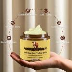 Oebitor Beef Tallow for Skin, Tallow and Honey Balm, Facial Moisturizer Cream, 100% Organic Grass Fed Whipped Beef Tallow Balm Deeply Moisturizing for Face & Body, Suitable For All Skin Types(3.53oz)