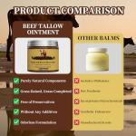 Oebitor Beef Tallow for Skin, Tallow and Honey Balm, Facial Moisturizer Cream, 100% Organic Grass Fed Whipped Beef Tallow Balm Deeply Moisturizing for Face & Body, Suitable For All Skin Types(3.53oz)