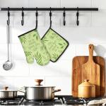 DYJYBMY The Food Has Weed in It Funny Oven Mitts and Pot Holder Set, Funny Kitchen Gadgets for Women, Valentine Housewarming Gifts for Chef Her Lovers, Hostess Birthday Gifts for Mom Aunt Sister BFF