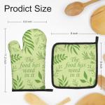 DYJYBMY The Food Has Weed in It Funny Oven Mitts and Pot Holder Set, Funny Kitchen Gadgets for Women, Valentine Housewarming Gifts for Chef Her Lovers, Hostess Birthday Gifts for Mom Aunt Sister BFF