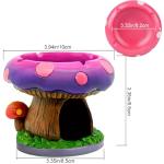 YIANI Cute Mushroom House Ashtrays with Storage - Cool Ashtrays for Weed Smokers and Bong Users with Smoking Accessories Collection(Mushroom Ashtray)