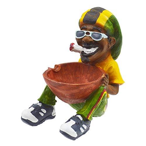 Resin Rasta Ashtray Figurine – Large Smoking Accessories Tray Weed-themed Gifts Ashtray 420-friendly Unique Stoner Gift for Men, Easy‑Clean Patio/Indoor Décor – Funny Novelty Gift for Smokers