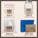 Boveda 62% RH Size 8-10 Pack Two-Way Humidity Control Packs - for Storing 1 oz - Moisture Absorber for Small Storage Containers - Humidifier Packs - Hydration Packets w/Resealable Bag