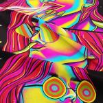 59x51 Trippy Tapestry for Bedroom Blacklight Tapestry Glow in the Dark Hippie Hippy Wall Tapestries Trippy Smoking Black Light Stoner Room Decor Weed Accessories Marijuana Cannabis High ST Poster Sign