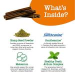 Zesty Paws OraStix for Dogs - Calming Dental Sticks for Stress with Hemp Melatonin Chamomile Dog Healthy Teeth and Gums Calm Composure for Fireworks and Thunderstorms - 25oz