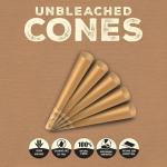 ZIG-ZAG Pre Rolled Cones King Size (50 Pack) Unbleached - Slow Burning Pre Rolled King Cones with Tips & Packing Tubes Included - Bulk Pack