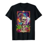 Tarot Card The Stoner 420 Cannabis Weed Skeleton Retro Style T-Shirt