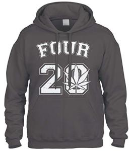Four 20 Marijuana Weed 420 Sweatshirt Hoodie Hoody (Charcoal, 3X-large)
