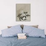 Elivita Weed Green Boho Art Design 1 Vertical Canvas Art Print Home Decor Pictures Poster for Bedroom Living Room Bathroom Office With Framed Ready to Hang