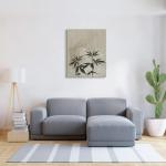 Elivita Weed Green Boho Art Design 1 Vertical Canvas Art Print Home Decor Pictures Poster for Bedroom Living Room Bathroom Office With Framed Ready to Hang