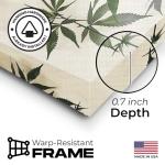 Elivita Weed Green Boho Art Design 1 Vertical Canvas Art Print Home Decor Pictures Poster for Bedroom Living Room Bathroom Office With Framed Ready to Hang