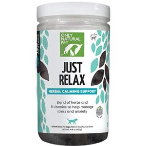 Only Natural Pet - Just Relax Herbal Calming Soft Chews for Dogs | Natural Anxiety Relief Treats, Premium Dog Relaxation Aid, Stress and Anxiety Relief Supplement - Bacon Flavor - 120 Soft Chews