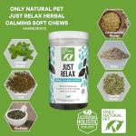 Only Natural Pet - Just Relax Herbal Calming Soft Chews for Dogs | Natural Anxiety Relief Treats, Premium Dog Relaxation Aid, Stress and Anxiety Relief Supplement - Bacon Flavor - 120 Soft Chews