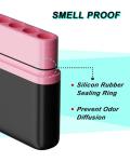 Smell Proof 5 Hole King Size Pre Roll Cone Holder Case Storage Box, 5 Capacity Cigarette Case for Regular Size, Small Portable Smoking Accessories for 1-1/4 Size Pre Rolled Rolling Paper - Pink