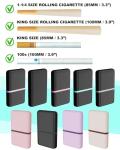 Smell Proof 5 Hole King Size Pre Roll Cone Holder Case Storage Box, 5 Capacity Cigarette Case for Regular Size, Small Portable Smoking Accessories for 1-1/4 Size Pre Rolled Rolling Paper - Pink